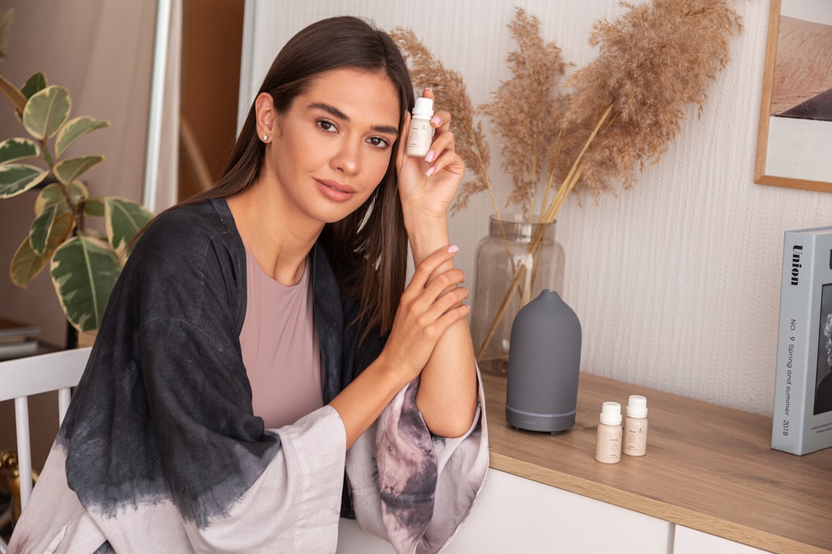Hyaluronic acid hydrating serum in sleek bottle